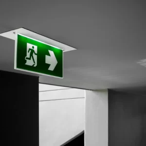 Hanging Fire Exit Signs